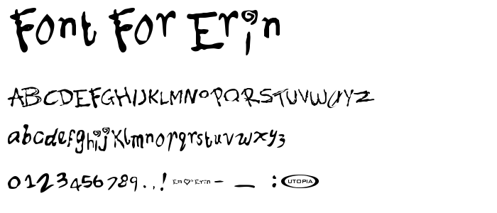 Font for Erin font